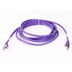 STP Cat6a Patch 26AWG Cable 10 Gigabit RJ45 10ft Purple