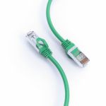 STP Cat6a Patch 26AWG Cable 10 Gigabit RJ45 7ft Green